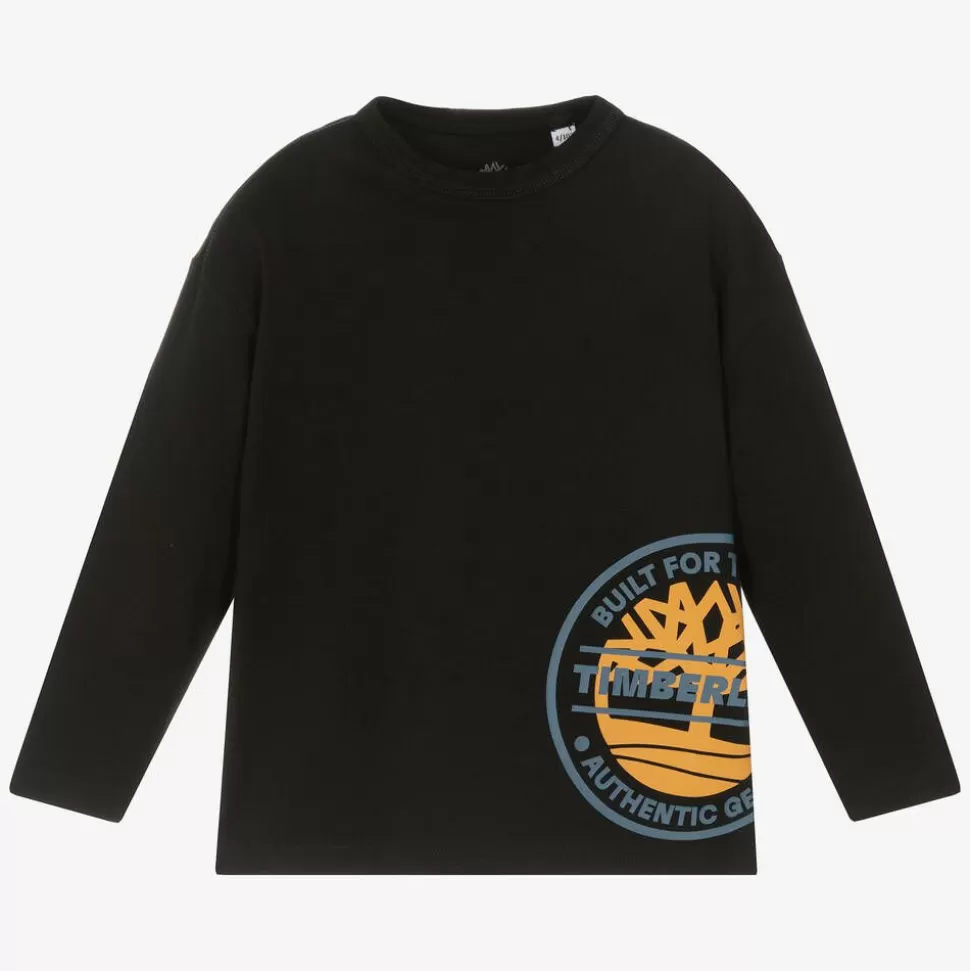Timberland Boys Black Organic Cotton Top^BOY Tops
