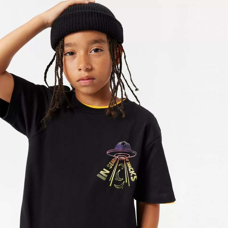 Molo Boys Black Organic Cotton UFO T-Shirt^BOY Tops