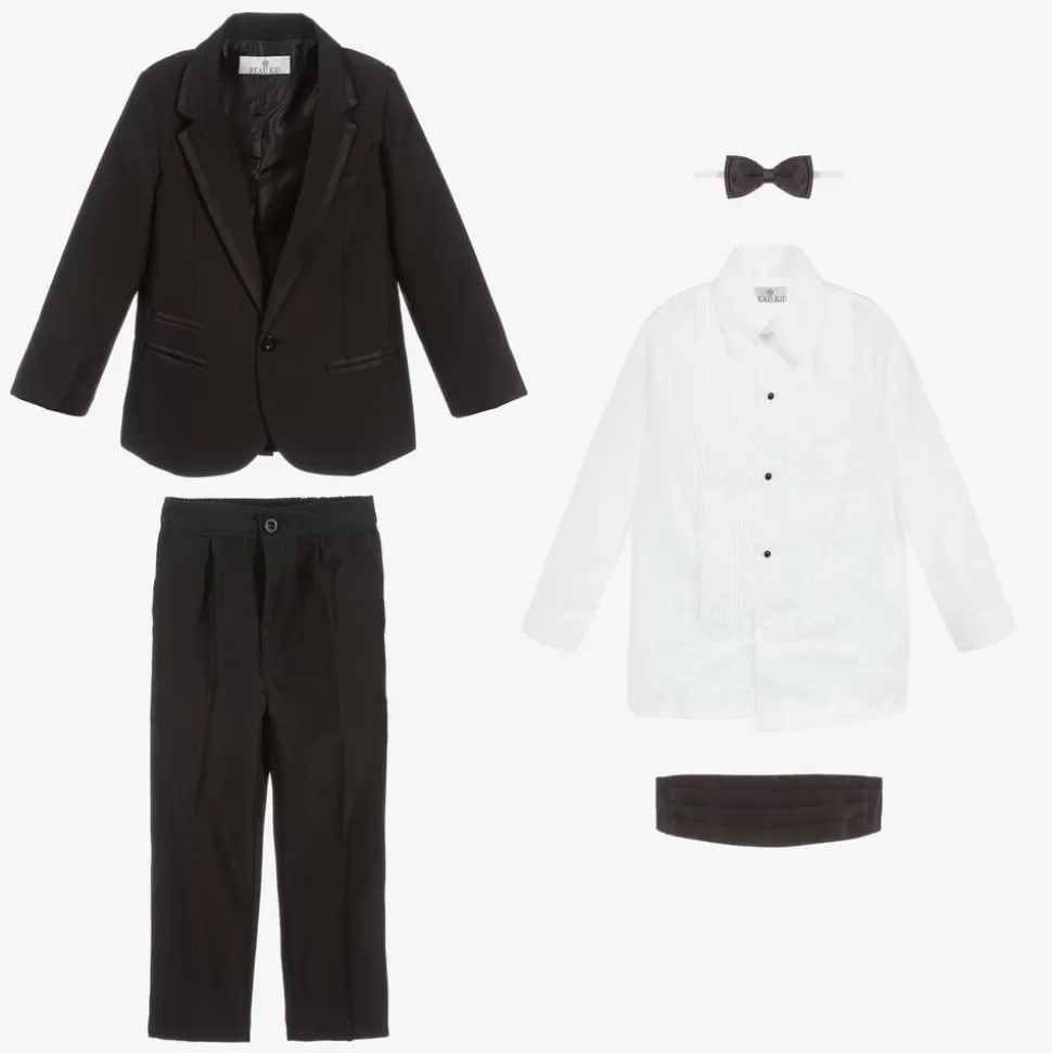 Beau KiD Boys Black Tuxedo Suit^BOY Suits