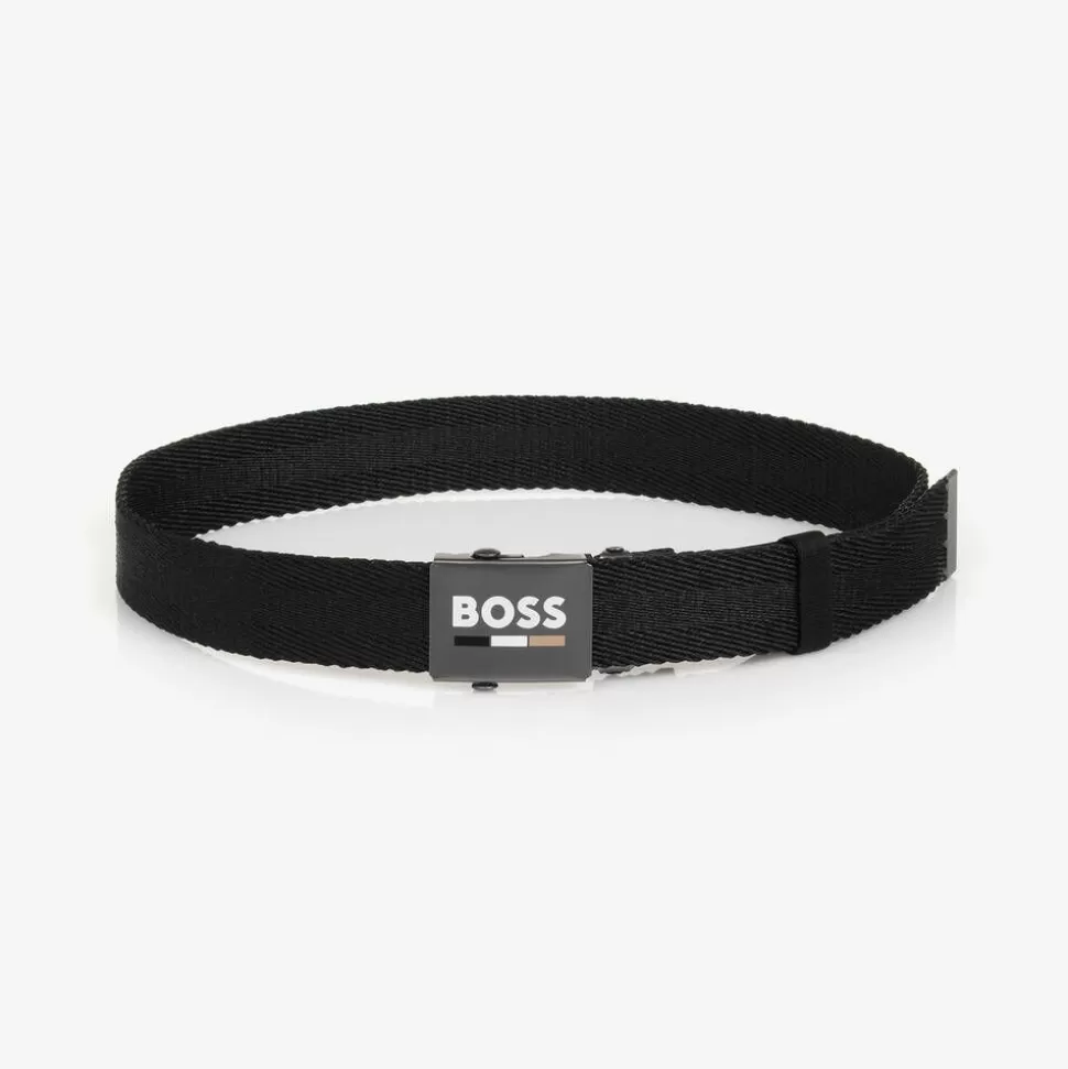 BOSS Boys Black Woven Belt^BOY Clothing Accessories
