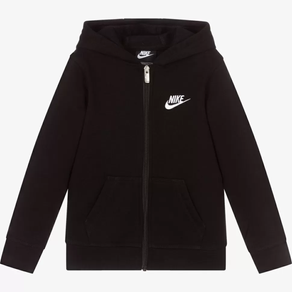 Nike Boys Black Zip-Up Hooded Top^BOY Activewear