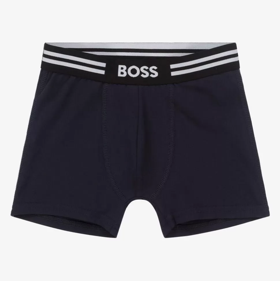BOSS Boys Blue & Red Boxer Shorts (2 Pack)^BOY Underwear