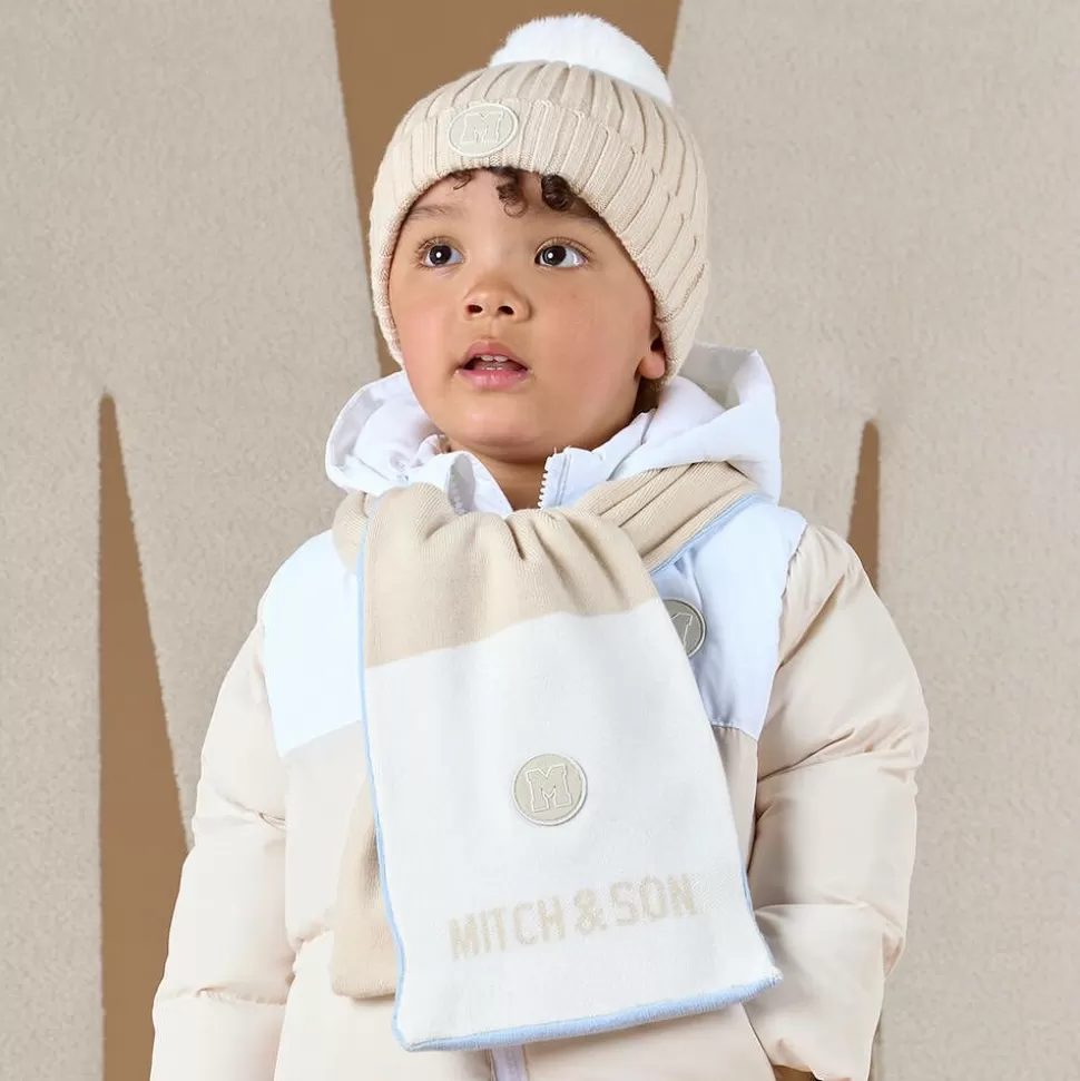 Mitch amp; Son Boys Blue & Beige Reversible Scarf (118cm)^BOY Scarves