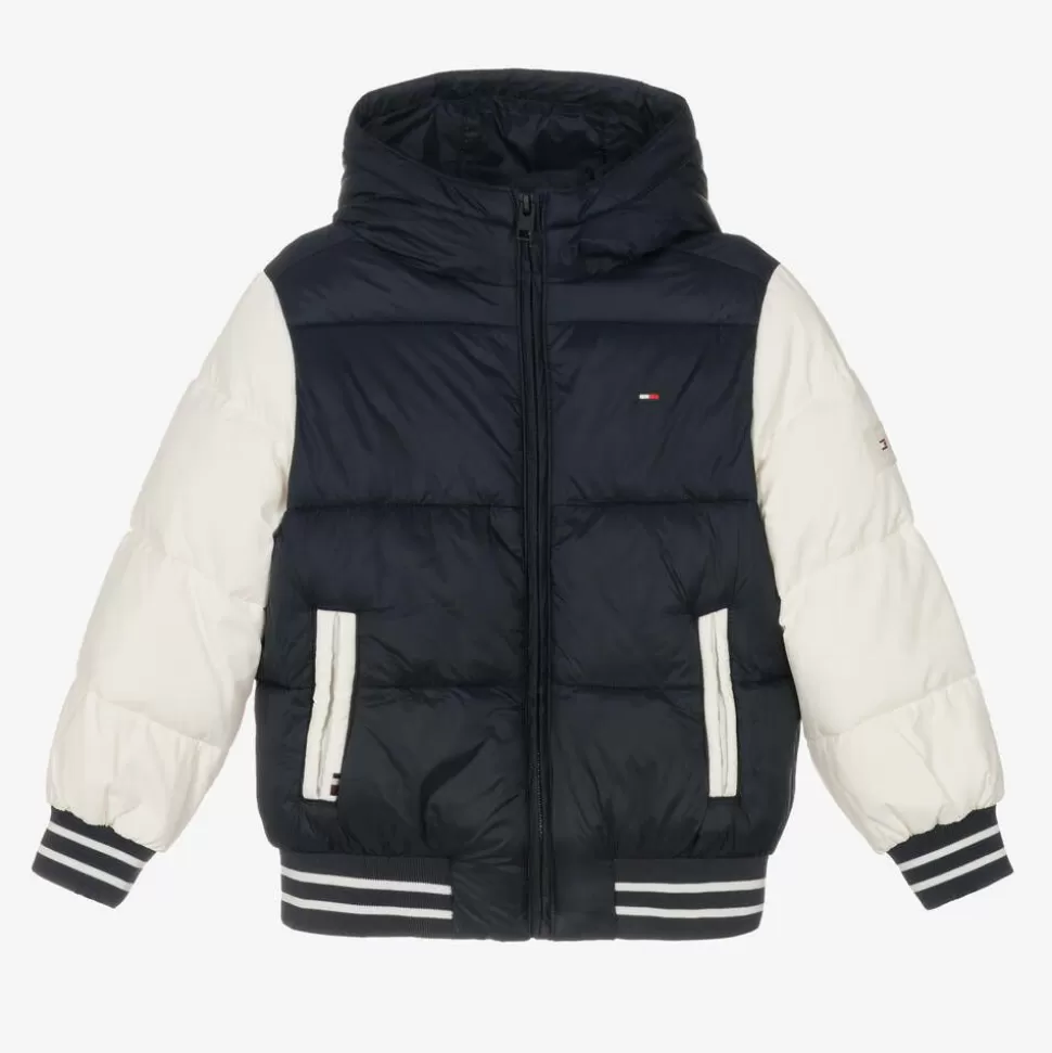 Tommy Hilfiger Boys Blue Colourblock Puffer Jacket^BOY Coats & Jackets