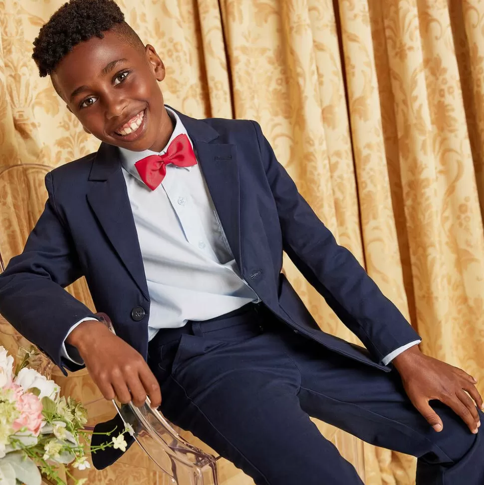 Childrensalon Occasions Boys Blue Cotton Blazer^BOY Coats & Jackets