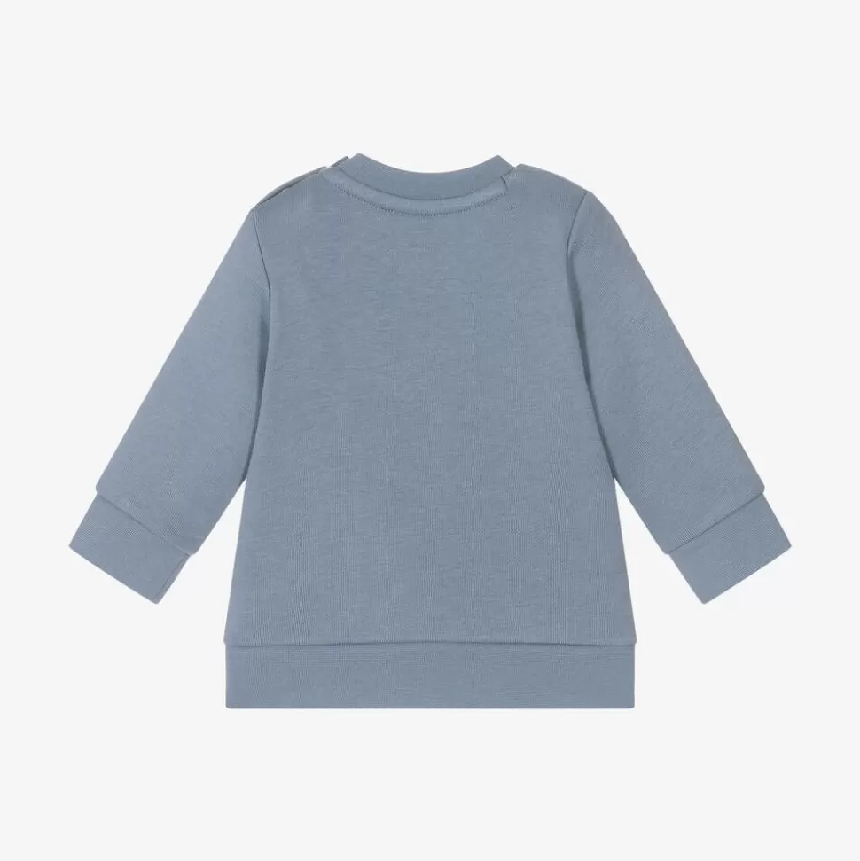BOSS Boys Blue Cotton 1977 Logo Sweatshirt^BOY Tops