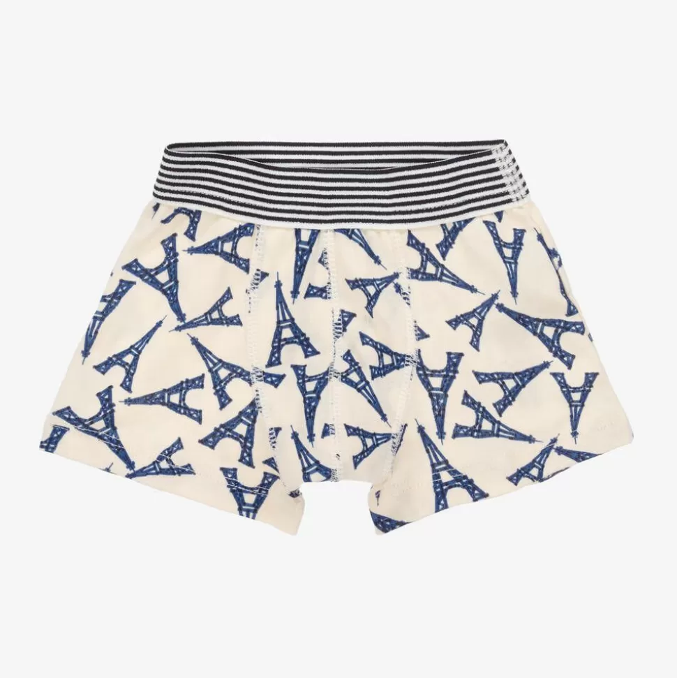 Petit Bateau Boys Blue Cotton Boxer Shorts (3 Pack)^BOY Underwear