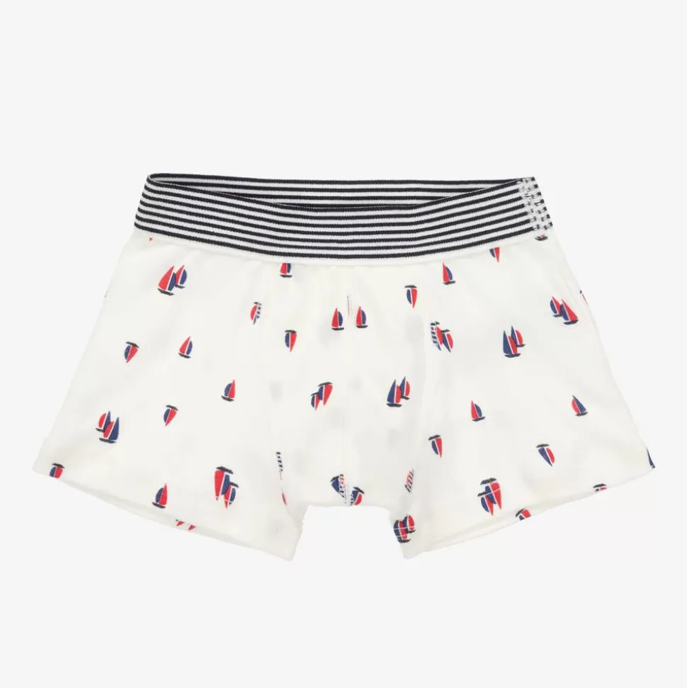 Petit Bateau Boys Blue Cotton Boxer Shorts (2 Pack)^BOY Underwear