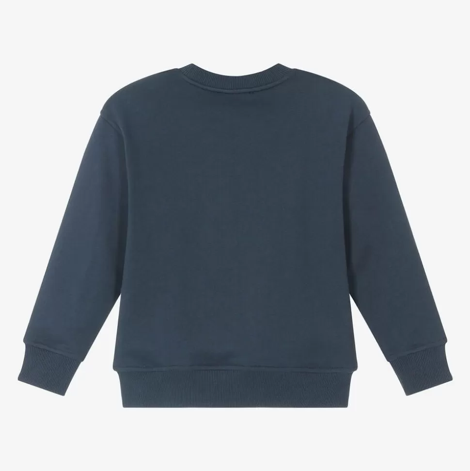 Emporio Armani Boys Blue Cotton Eagle Logo Sweatshirt^BOY Tops