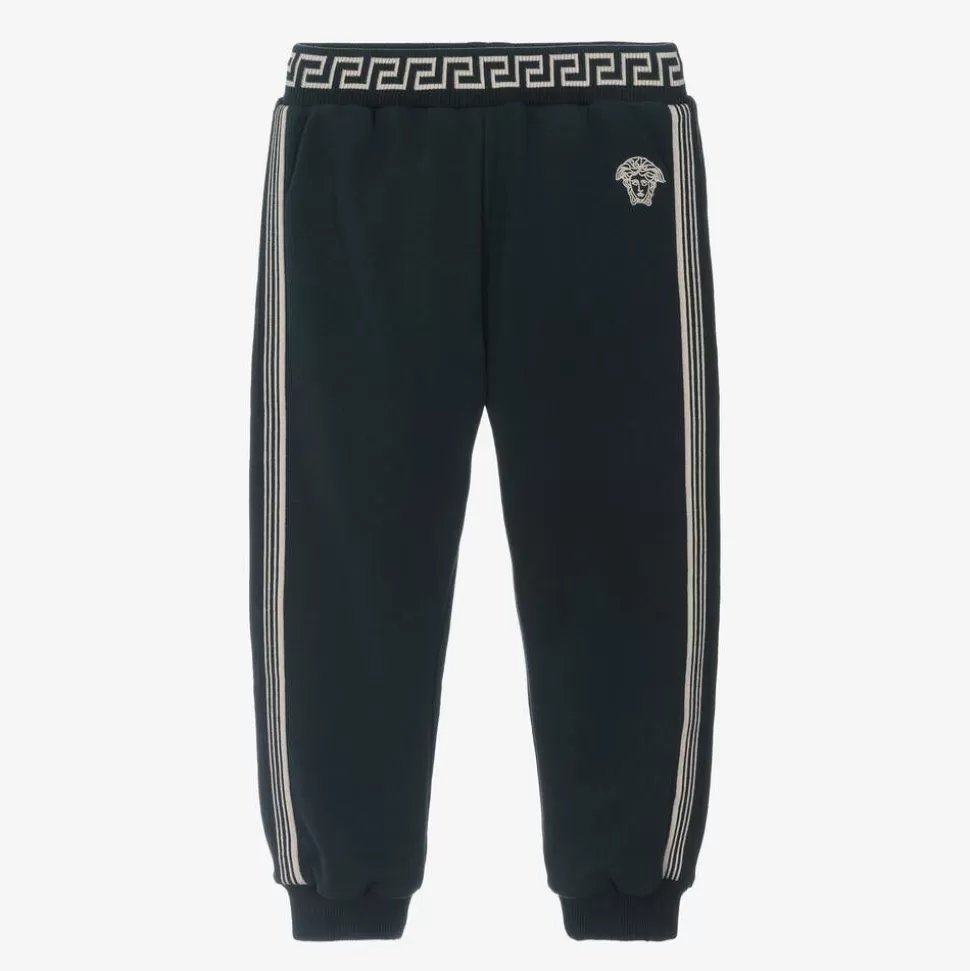 Versace Boys Blue Cotton Joggers^BOY Trousers