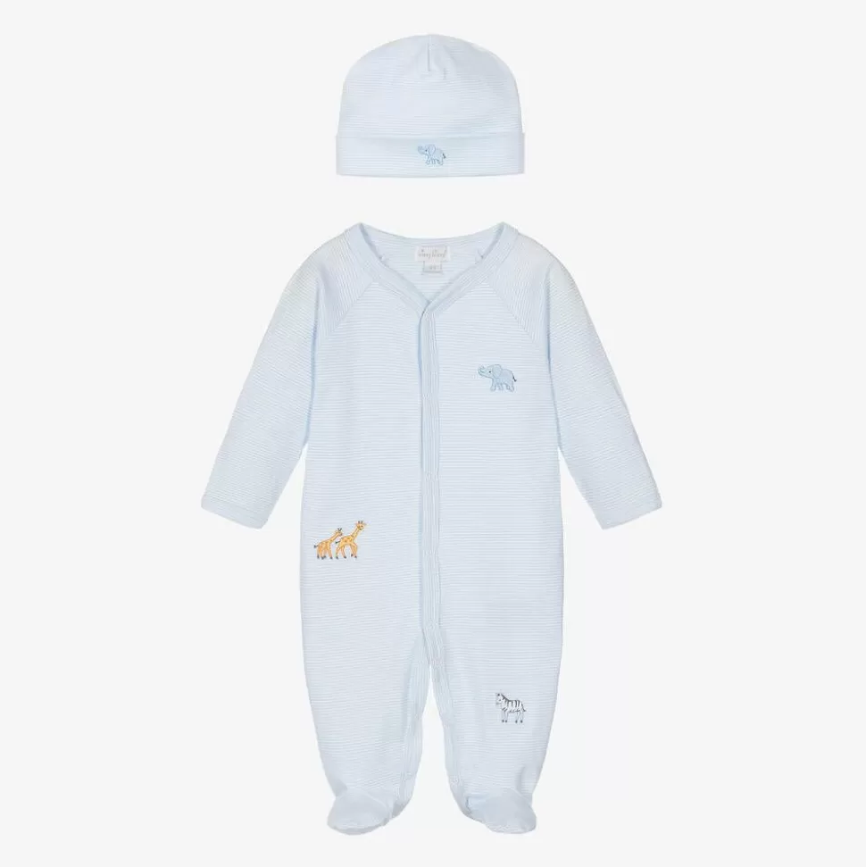Kissy Kissy Boys Blue Cotton Jungle Oasis Babygrow Set^ Gifts | Babysuits