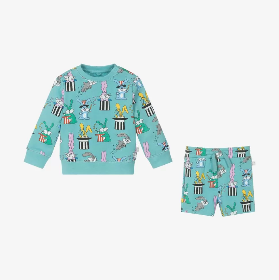 Stella McCartney Kids Boys Blue Cotton Magic Bunnies Shorts Set^BOY Outfit Sets