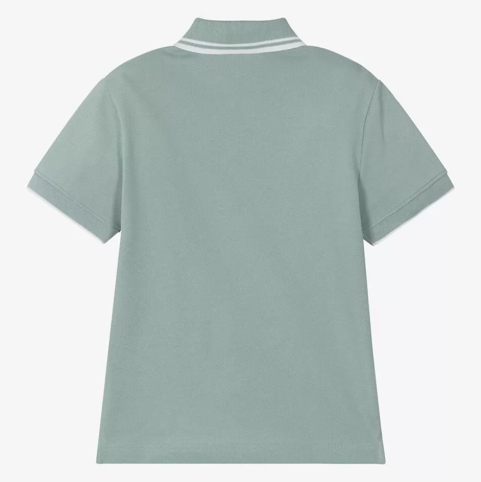 Emporio Armani Boys Blue Cotton Piqué Polo Top^BOY Tops