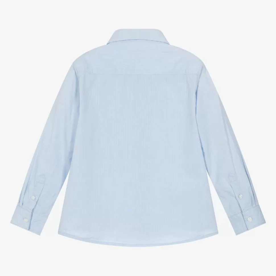 Mayoral Boys Blue Cotton Shirt^BOY Tops