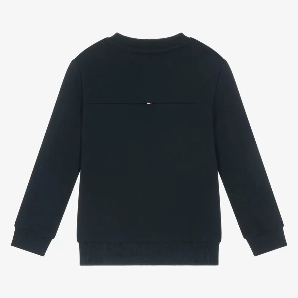 Tommy Hilfiger Boys Blue Cotton Stamp Logo Sweatshirt^BOY Tops