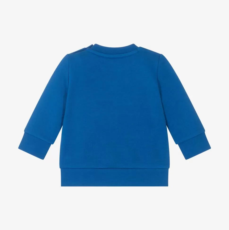 BOSS Boys Blue Cotton Sweatshirt^BOY Tops
