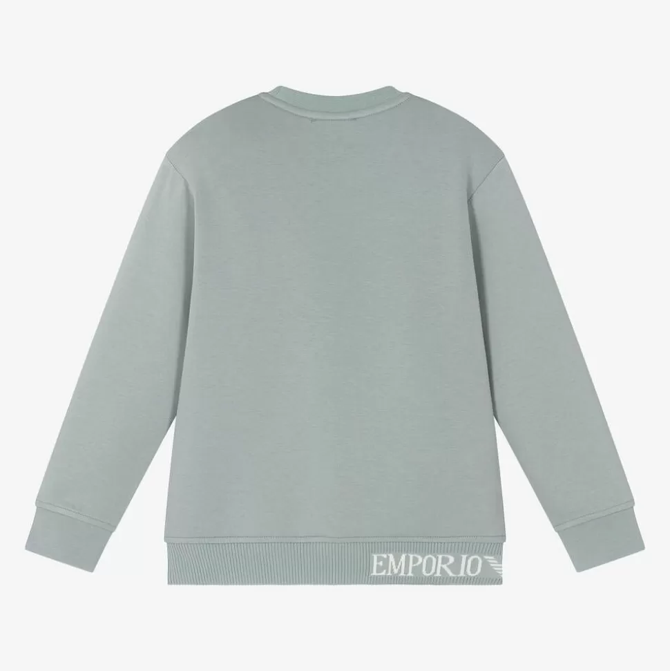 Emporio Armani Boys Blue Cotton Sweatshirt^BOY Tops