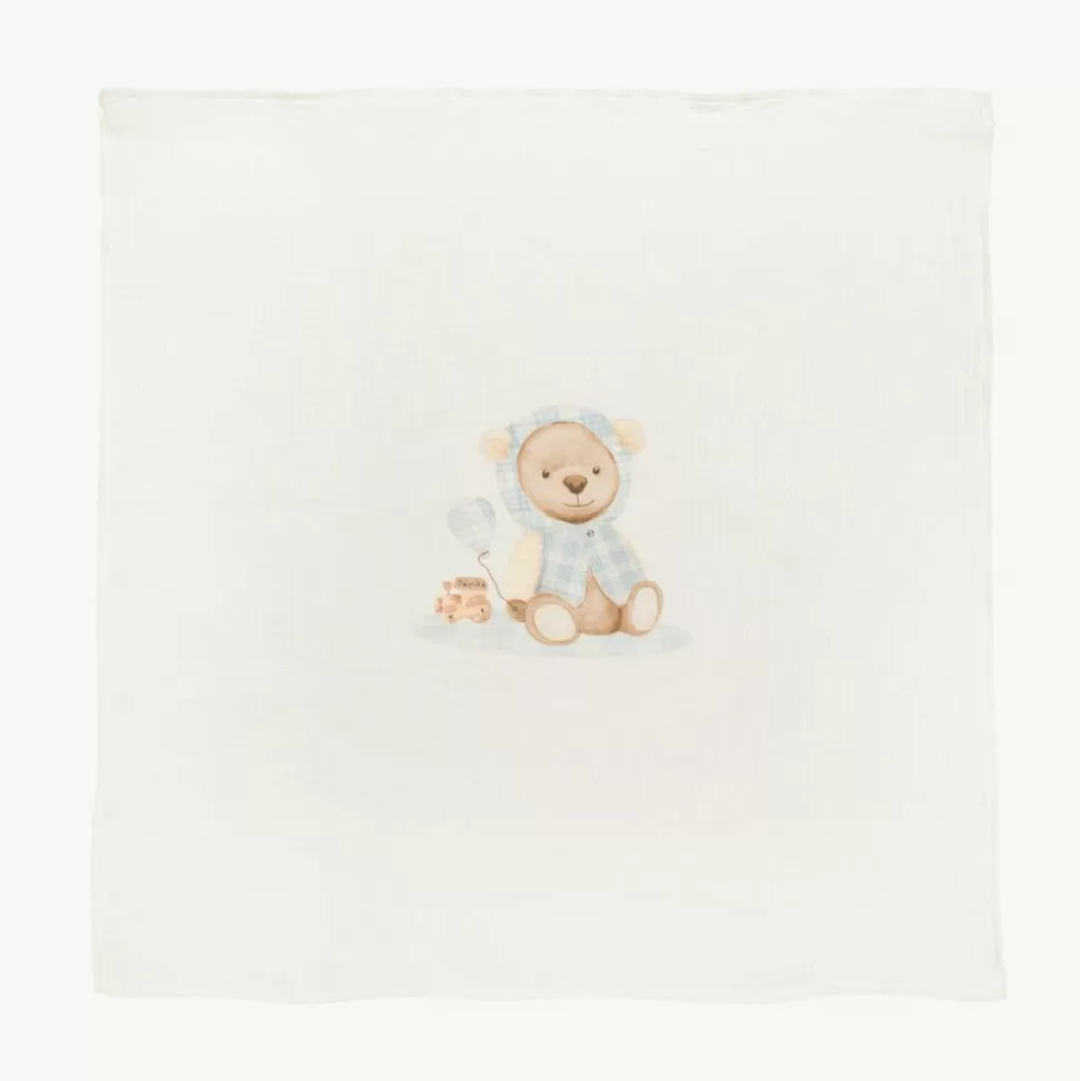 Jamiks Boys Blue Cotton Teddy Muslins (2 Pack)^ Gifts
