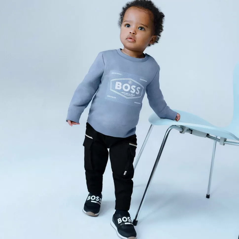 BOSS Boys Blue Cotton Top^BOY Tops