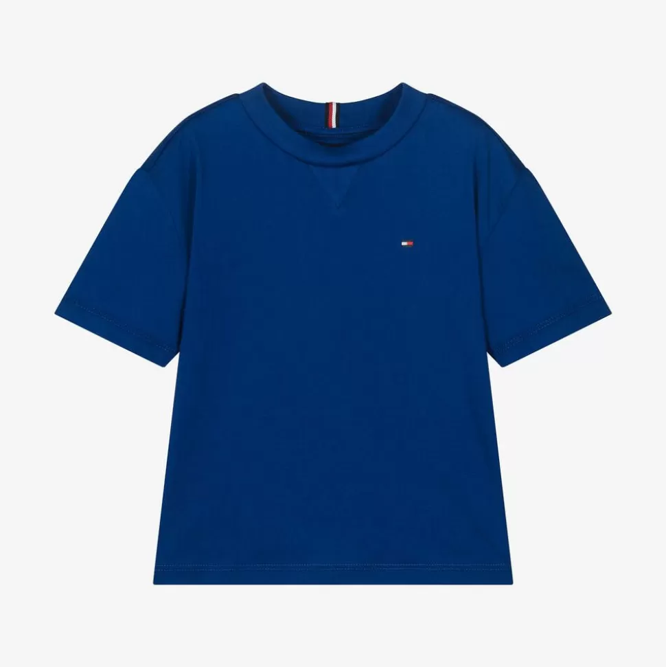 Tommy Hilfiger Boys Blue Cotton T-Shirt^BOY Tops