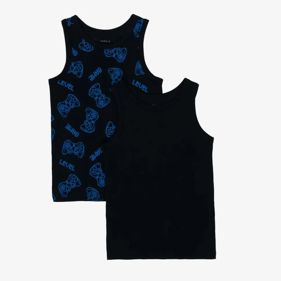 NAME IT Boys Blue Cotton Vests (2 Pack)^BOY Underwear