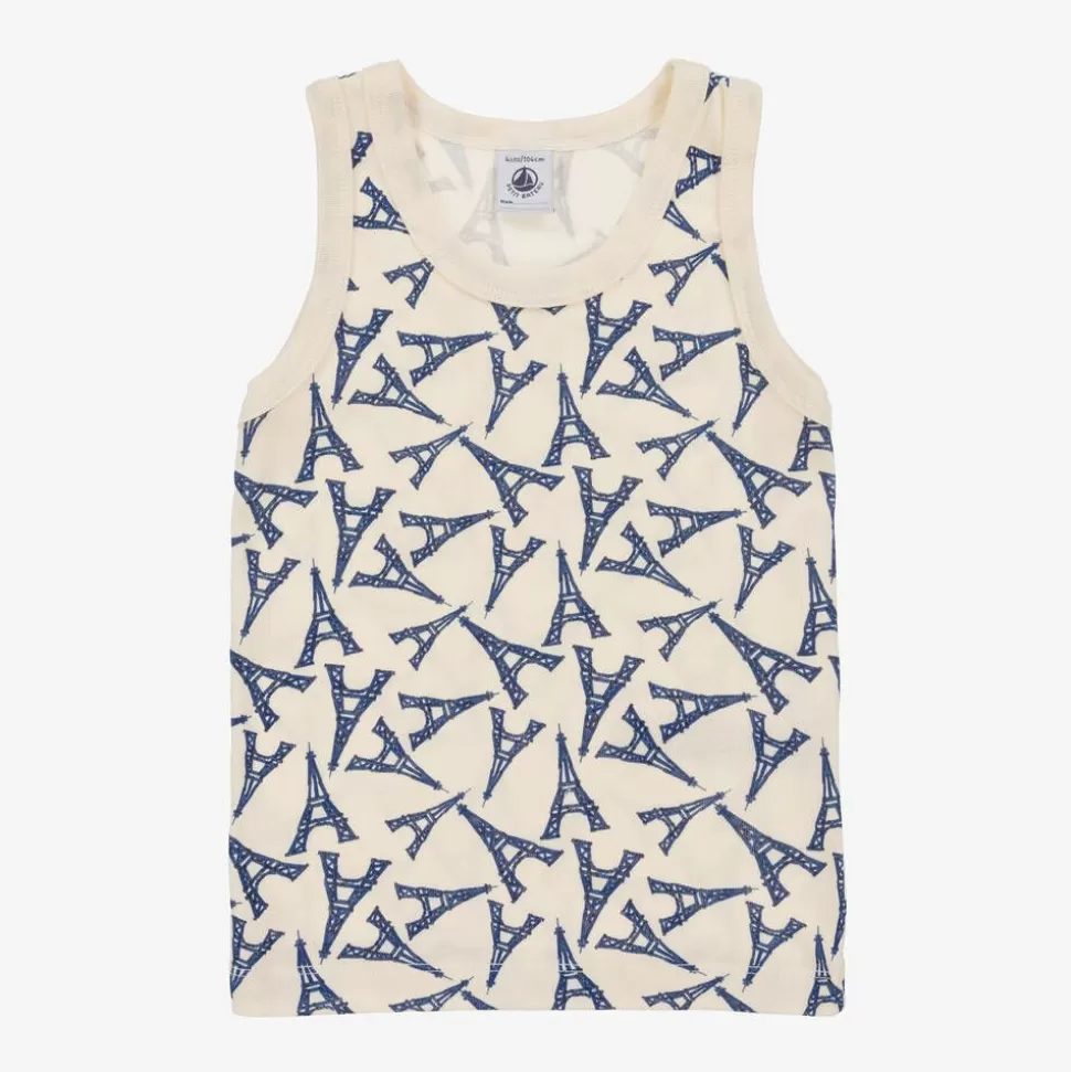Petit Bateau Boys Blue Cotton Vests (2 Pack)^BOY Underwear