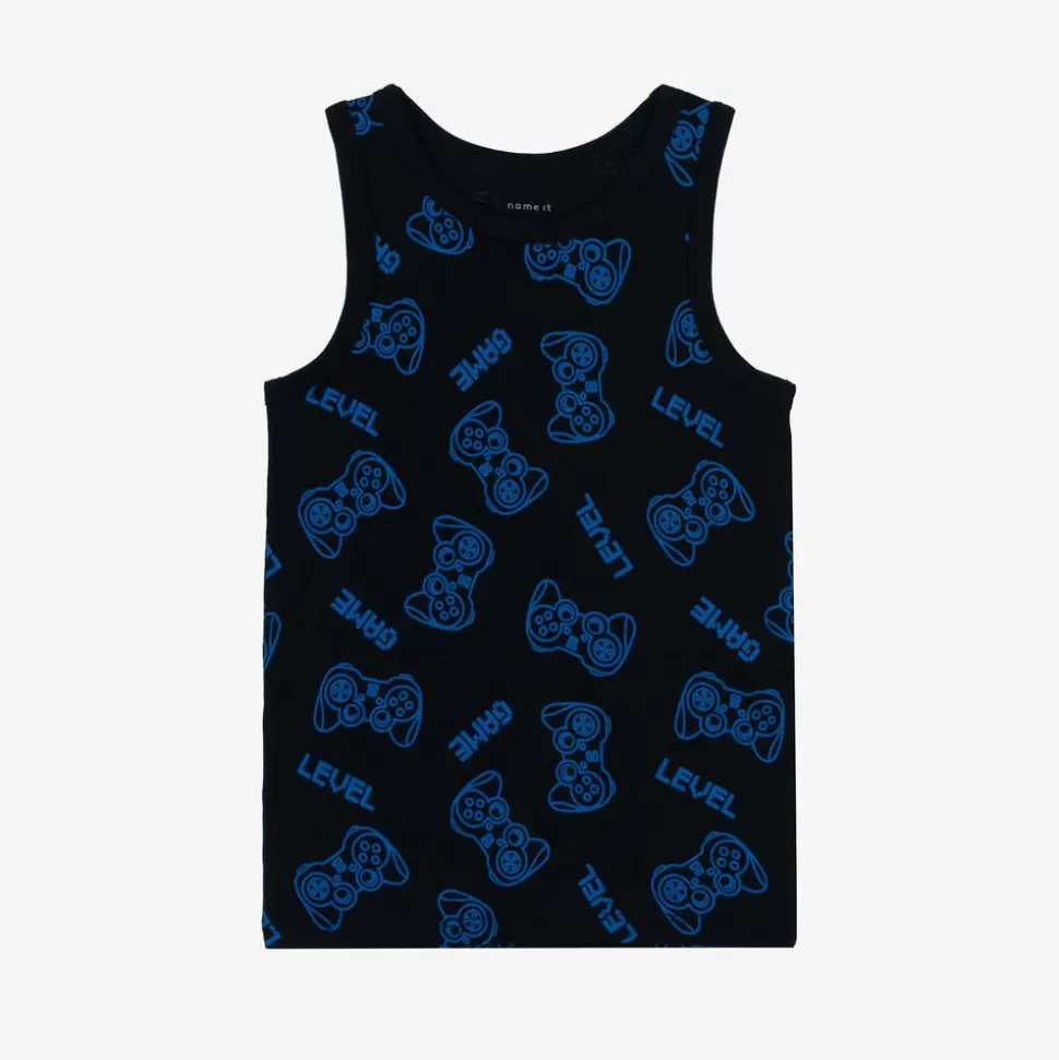 NAME IT Boys Blue Cotton Vests (2 Pack)^BOY Underwear