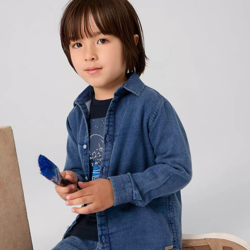 Mayoral Boys Blue Denim Shirt^BOY Tops