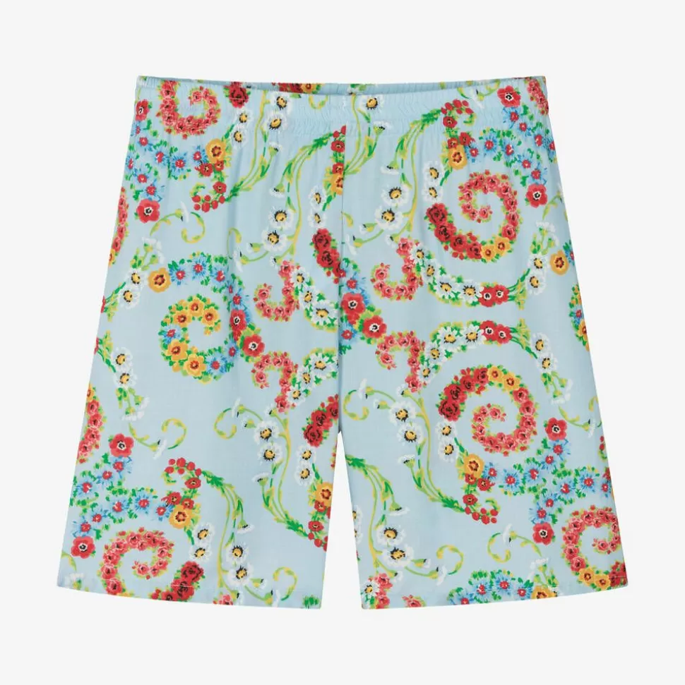 Versace Boys Blue Floral Barocco Shorts^BOY Shorts