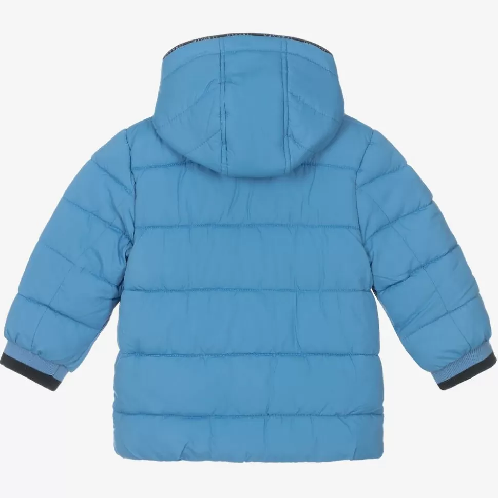 Mayoral Boys Blue Hooded Puffer Coat^BOY Coats & Jackets