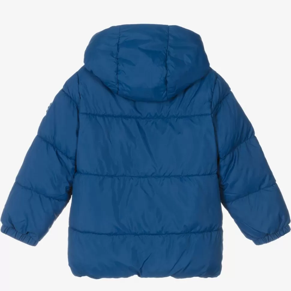 Mayoral Boys Blue Hooded Puffer Coat^BOY Coats & Jackets