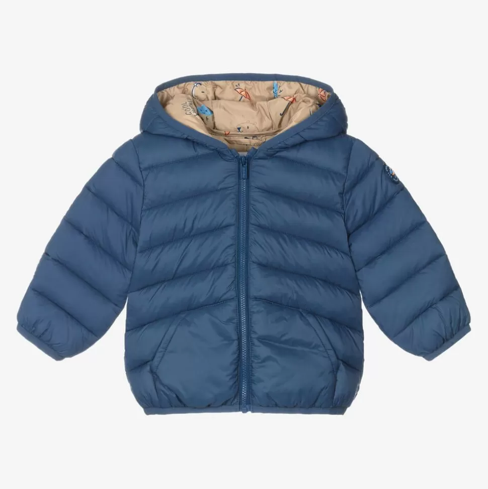 Mayoral Boys Blue Hooded Puffer Jacket^BOY Coats & Jackets