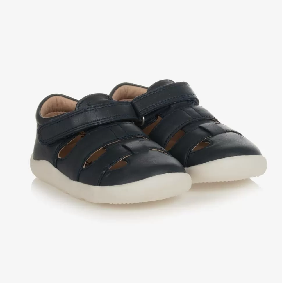 Old Soles Boys Blue Leather First Walker Sandals^ First Walkers | First Walkers