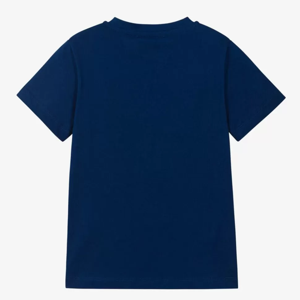 Versace Boys Blue Medusa Logo Cotton T-Shirt^BOY Tops