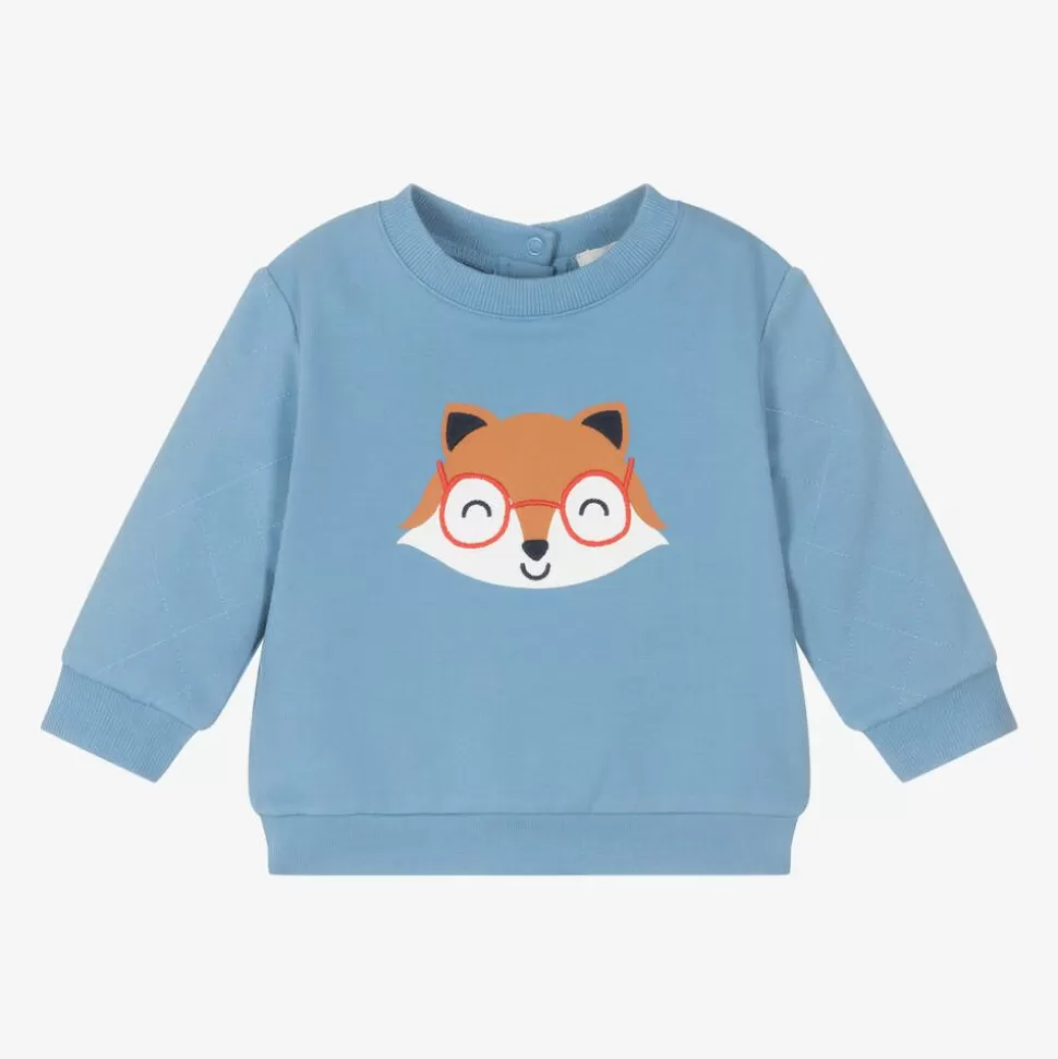 Carrément Beau Boys Blue Organic Cotton Fox Sweatshirt^BOY Tops