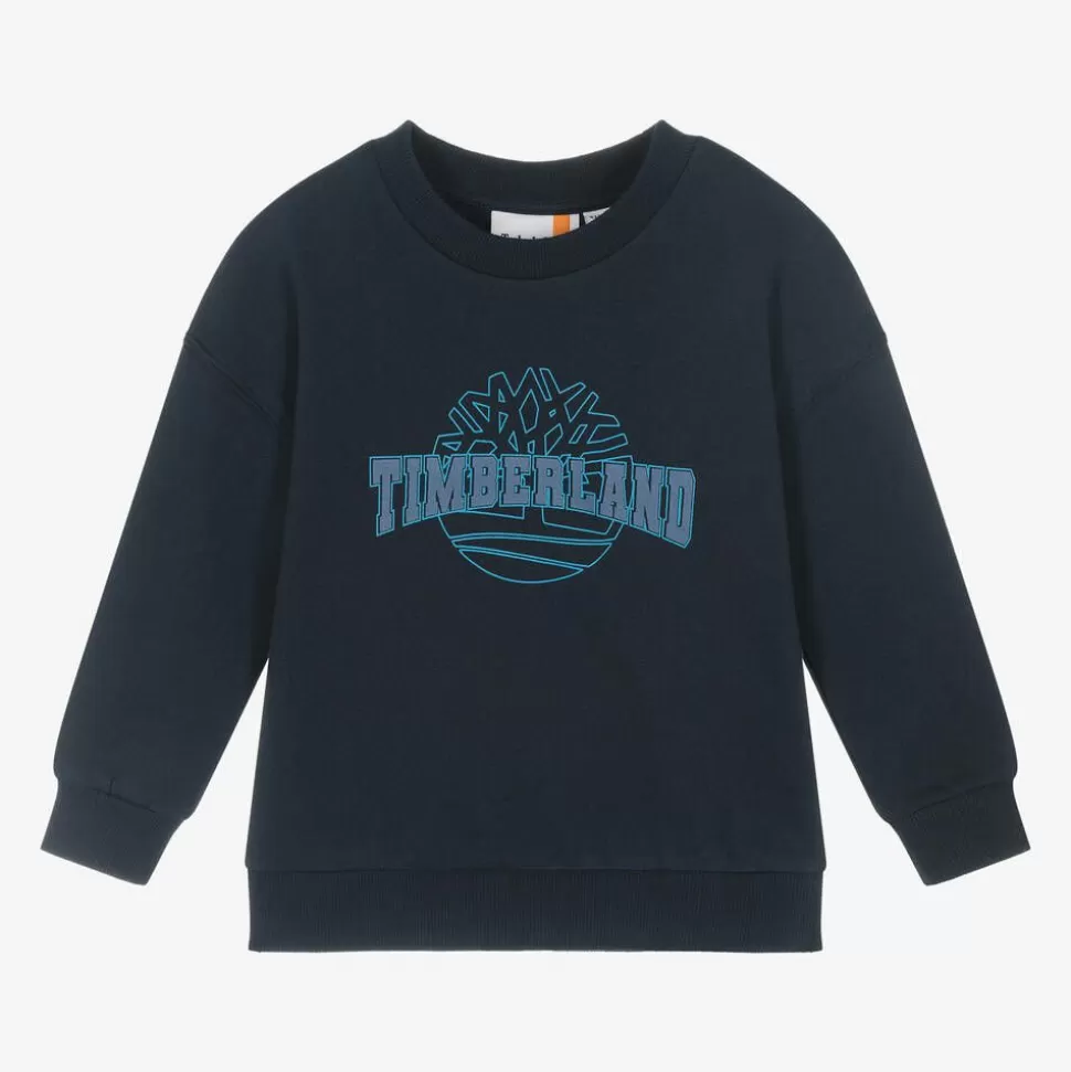 Timberland Boys Blue Organic Cotton Sweatshirt^BOY Tops