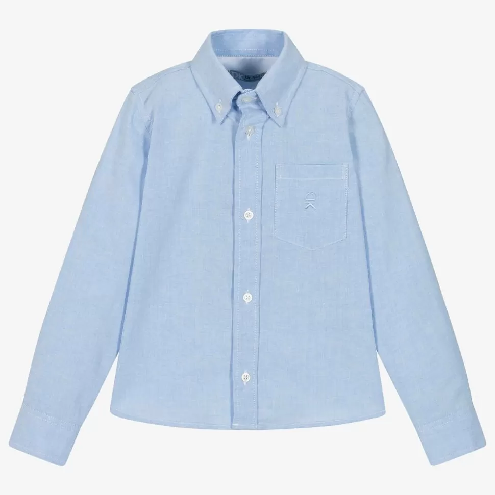 Dr. Kid Boys Blue Oxford Cotton Shirt^BOY Tops