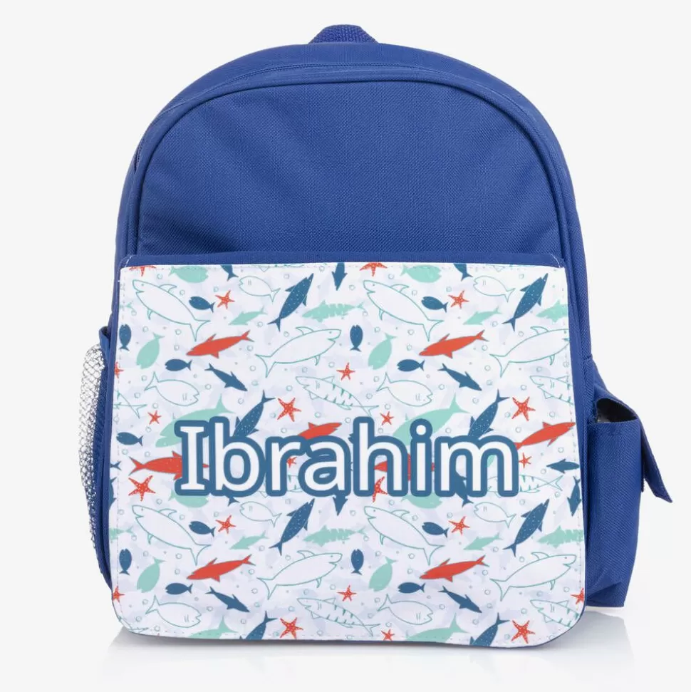 Treat Republic Boys Blue Personalised Shark Backpack (30cm)^BOY Bags