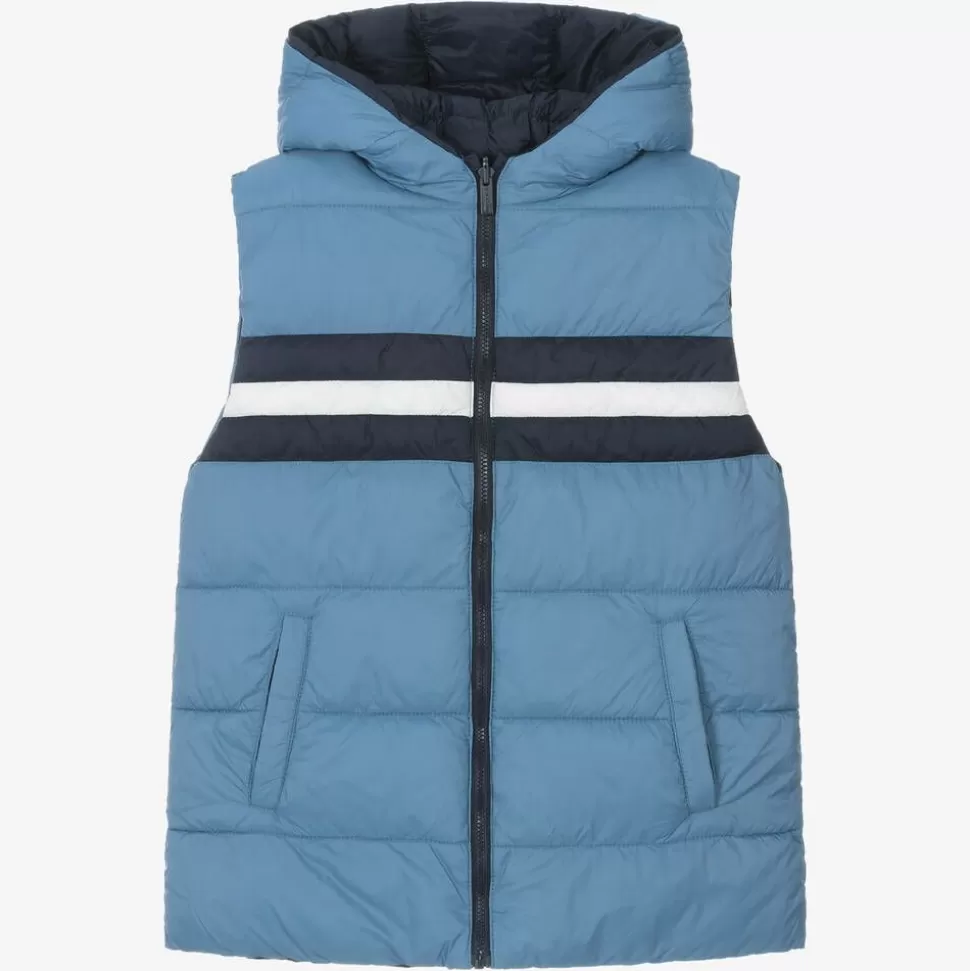Mayoral Boys Blue Reversible Gilet^BOY Coats & Jackets