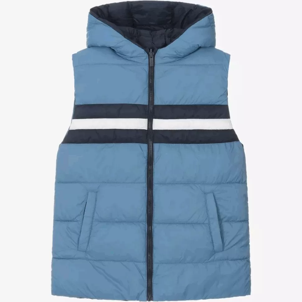 Mayoral Boys Blue Reversible Gilet^BOY Coats & Jackets