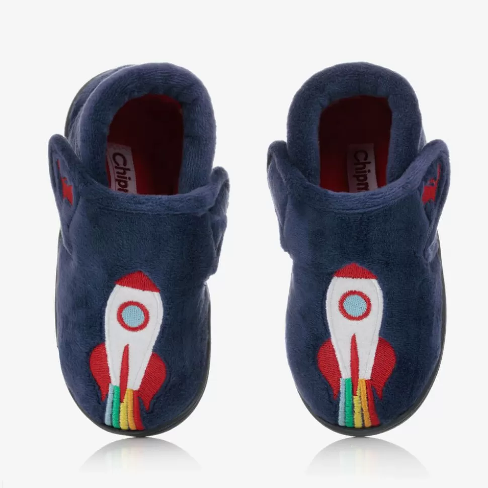 Chipmunks Boys Blue Rocket Velcro Slippers^BOY Slippers | Slippers