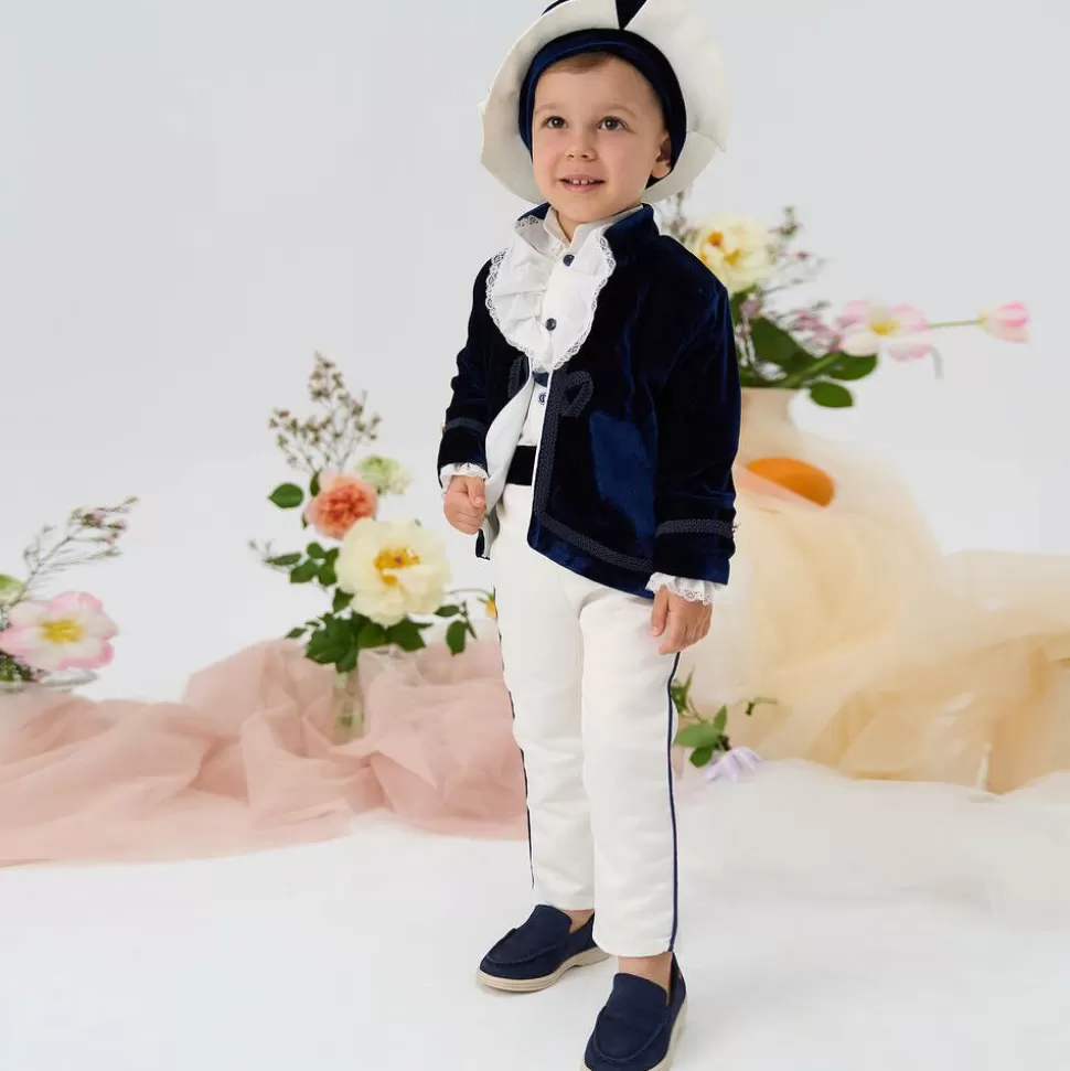 Andreeatex Boys Blue Satin & Velvet Suit^ Suits