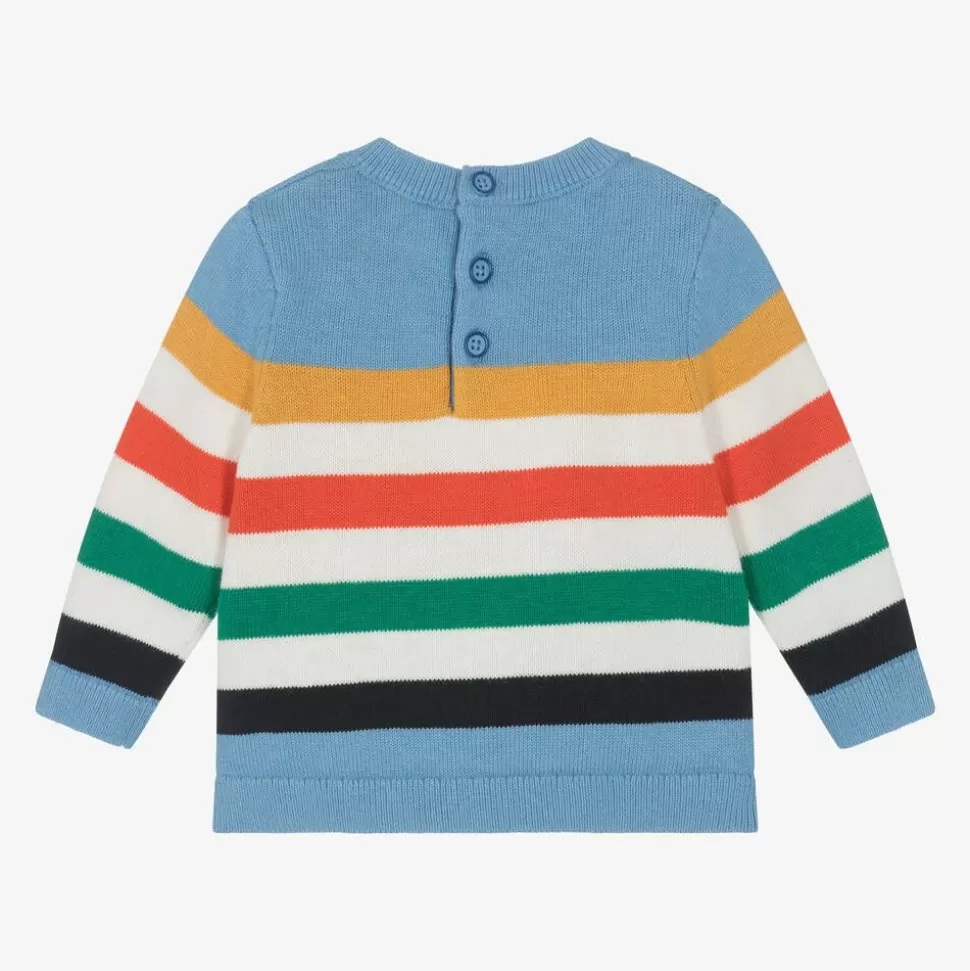 Carrément Beau Boys Blue Striped Cotton Jumper^BOY Tops