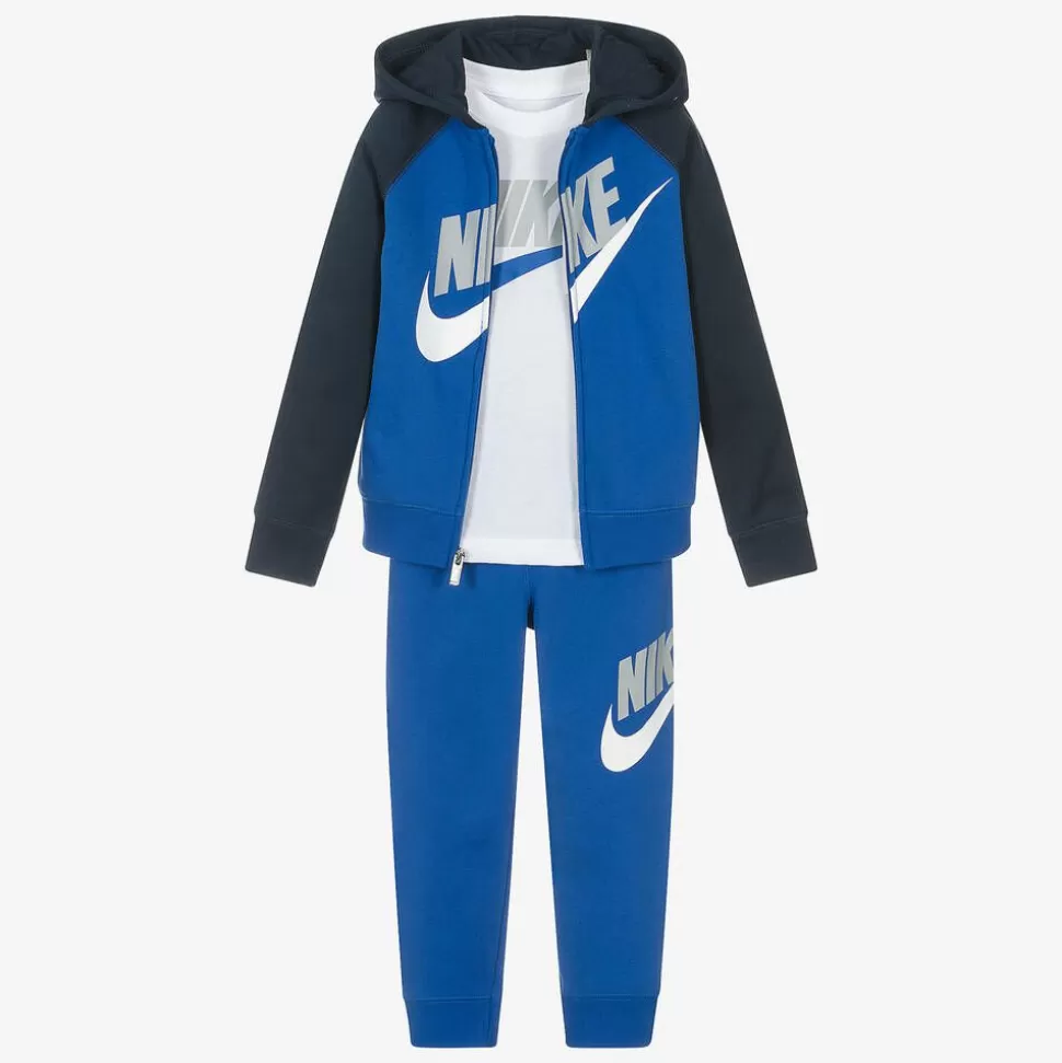 Nike Boys Blue Swoosh Tracksuit Set^BOY Gifts | Tracksuits