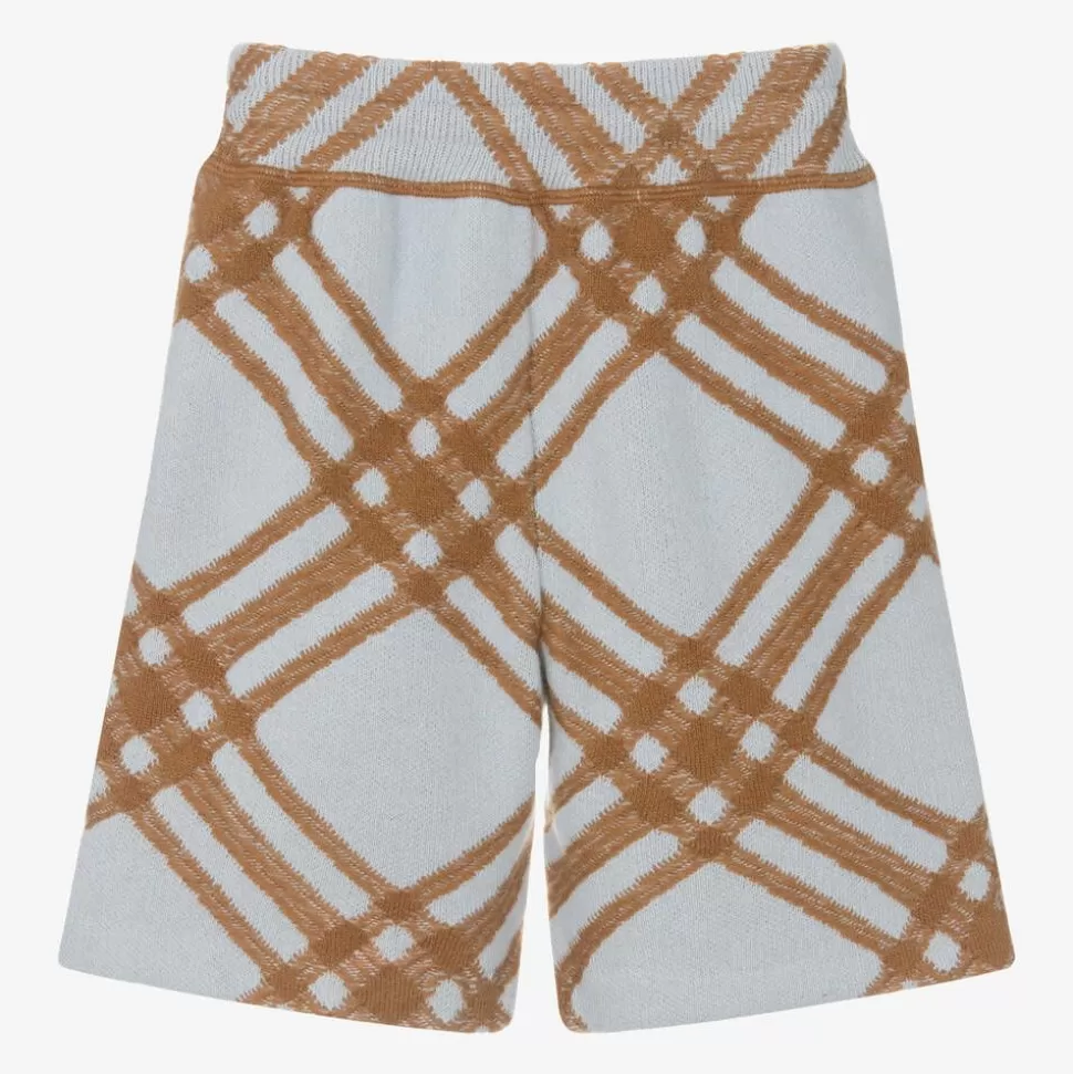 Burberry Boys Blue Wool & Cashmere Shorts^BOY Shorts