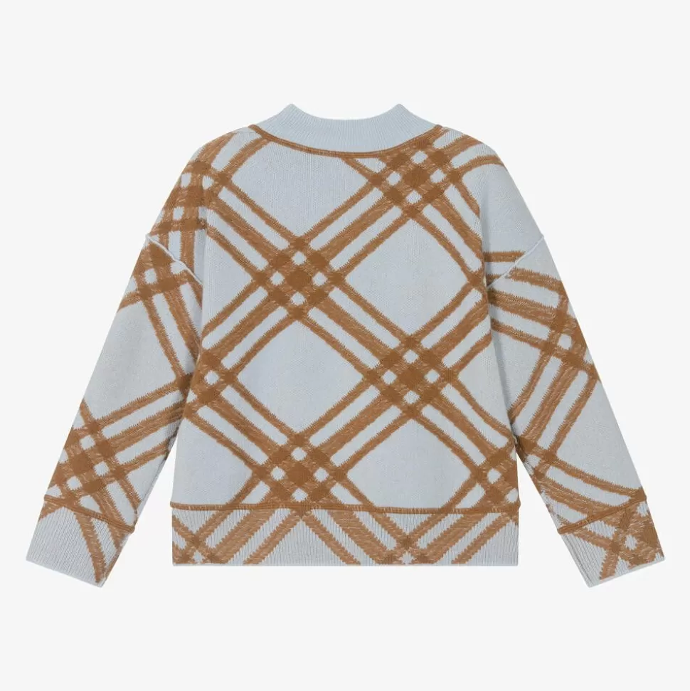 Burberry Boys Blue Wool & Cashmere Sweater^BOY Tops