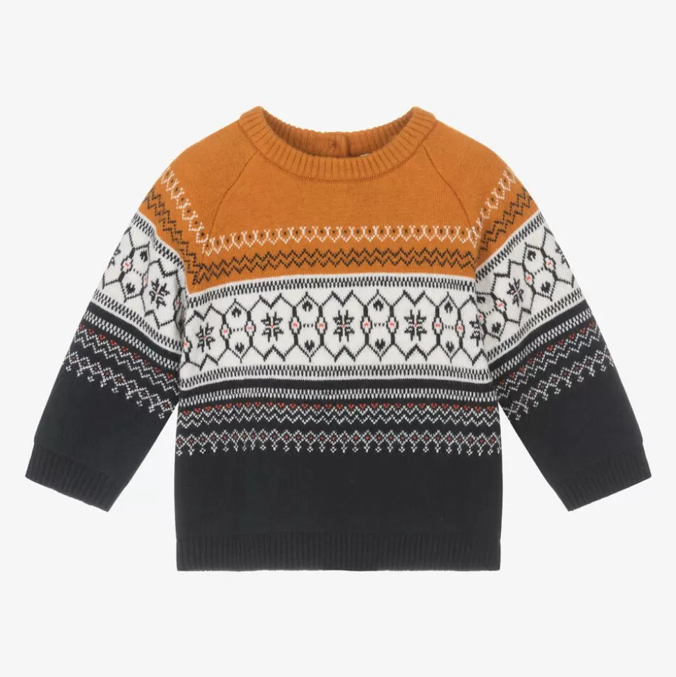 Carrément Beau Boys Blue Wool & Cotton Sweater^BOY Tops