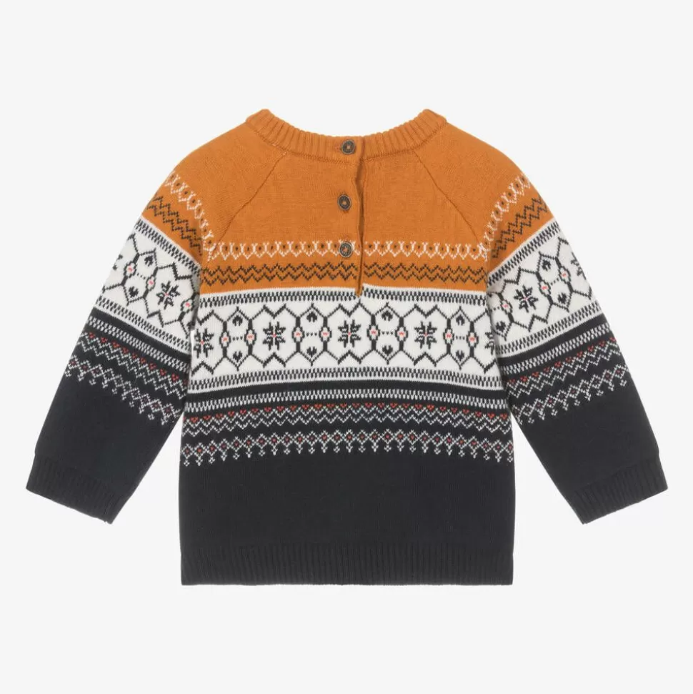 Carrément Beau Boys Blue Wool & Cotton Sweater^BOY Tops