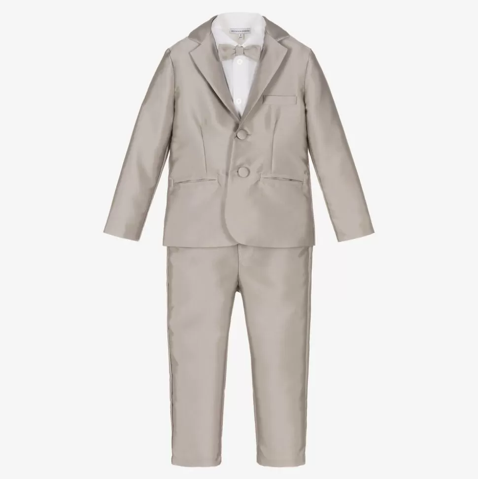 Beatrice amp; George Boys Bronze Satin Twill Suit^BOY Suits