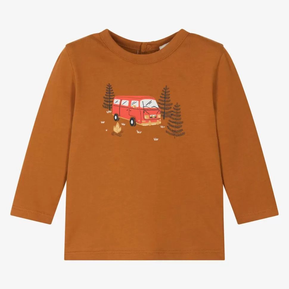 Carrément Beau Boys Brown Cotton Top^BOY Tops